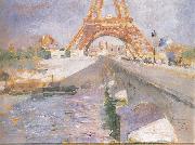 Carl Larsson The Eiffel Tower Under Construction Sweden oil painting artist